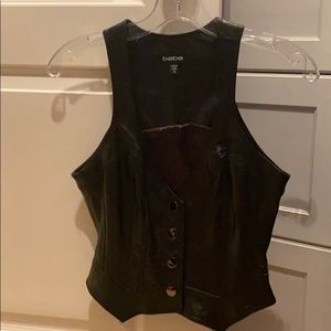 Bebe black vest never worn size xs